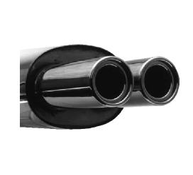 BMW E36 328i COUPE - BASTUCK SPORT AUSPUFF 2 x Ø 90MM