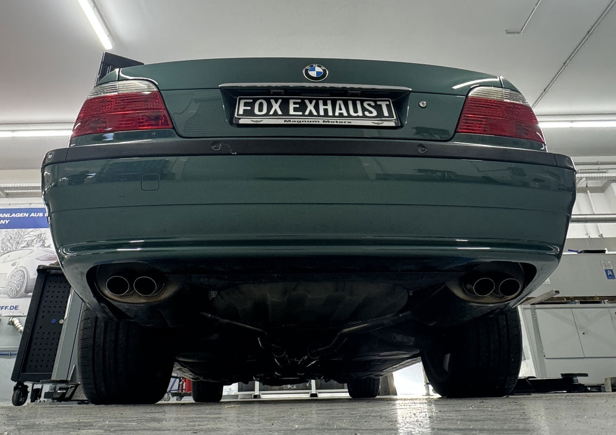 FOX Duplex-Sportauspuff – BMW E38 735i, 2 × 63 mm Typ 28