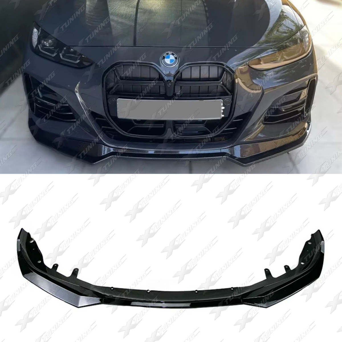 BMW G22/G23 Frontlippe C-Style – Schwarz Glanz – FSG2202