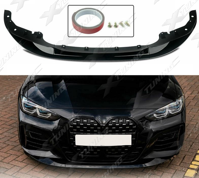 BMW G22/G23 Frontlippe P-Style – Schwarz Glanz – FSG2201