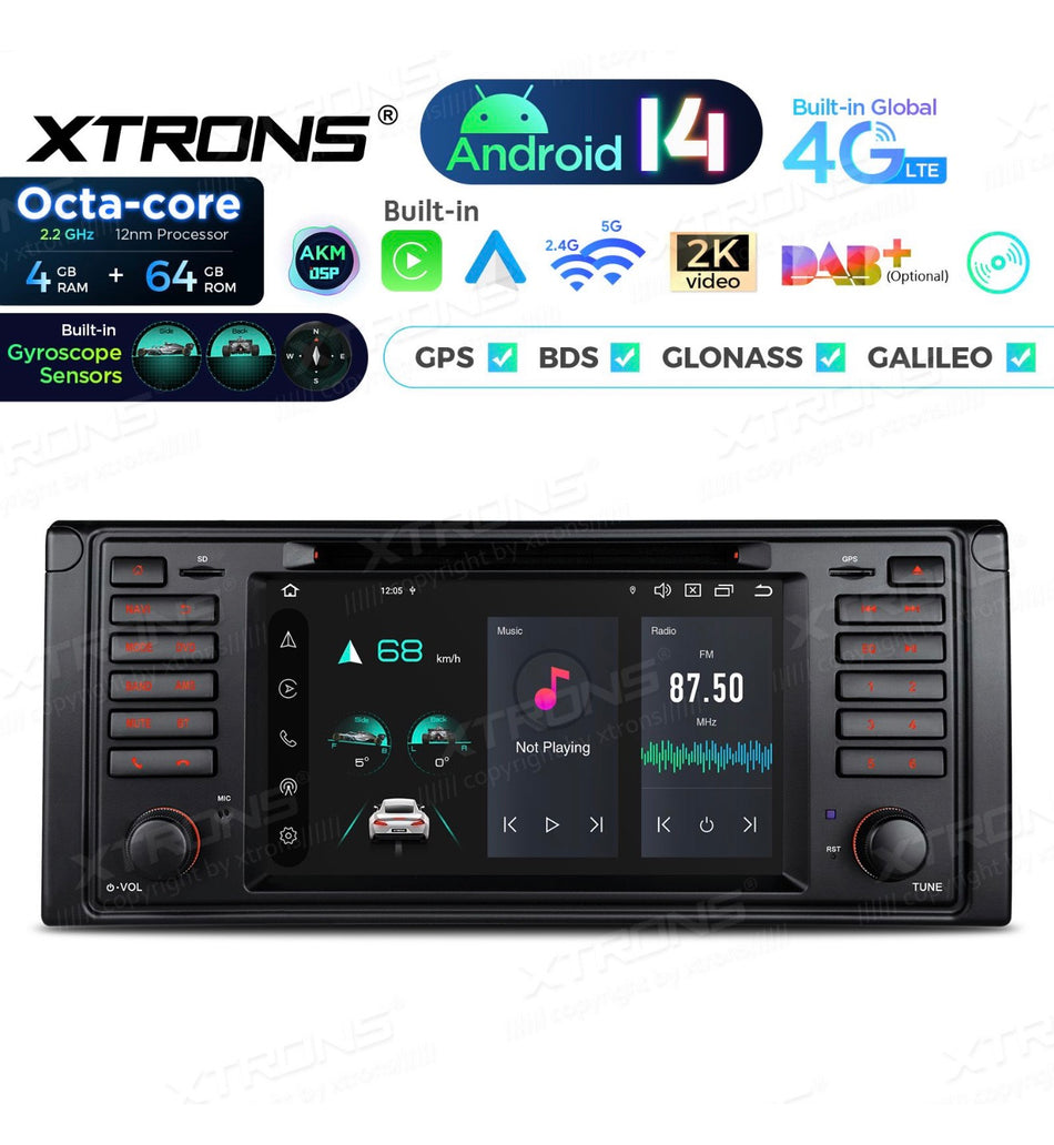 XTRONS PX7439BGS – Android 14 Autoradio für BMW E39
