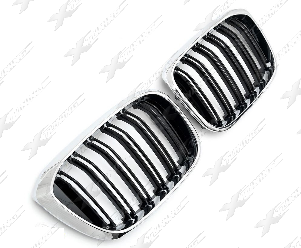 BMW G01/G02 Kühlergrill M-Style – Chrom / Schwarz Glanz – GX3G013