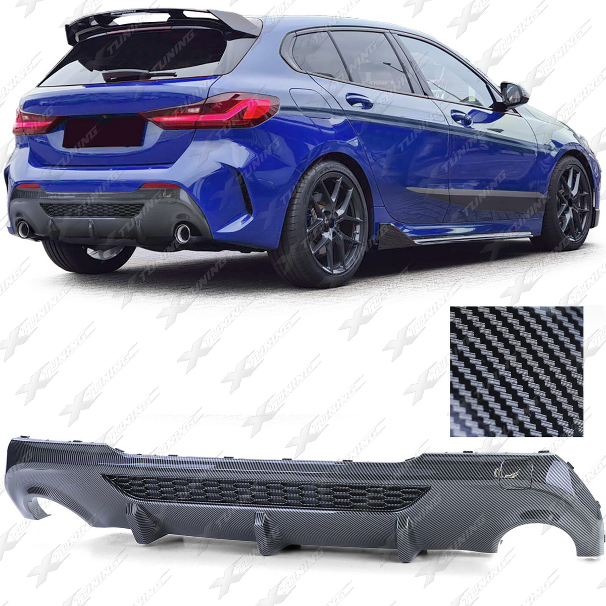 BMW F40 Heckdiffusor P-Style – Carbon-Optik – HDF4002