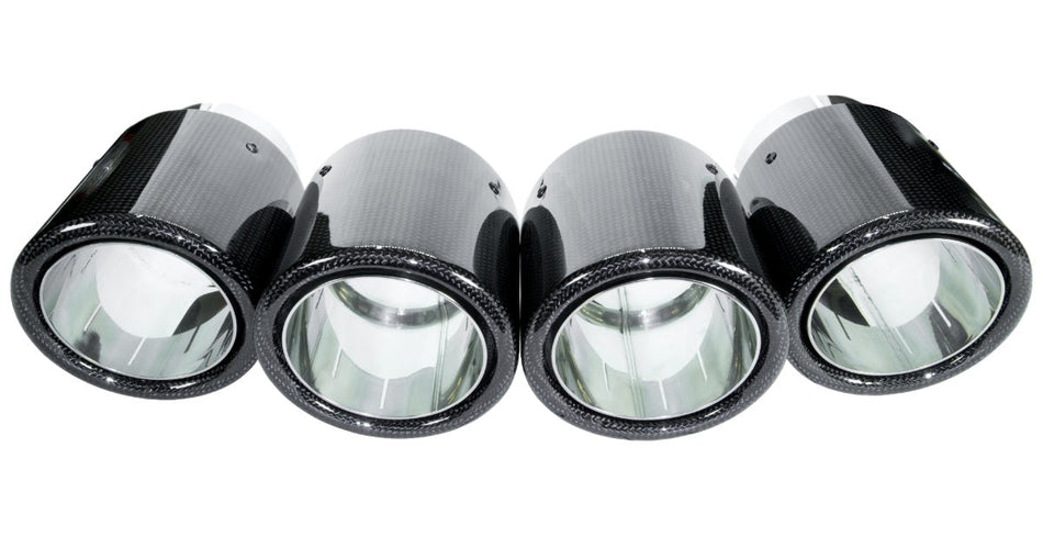 Hurricane 4er-Set Endrohre Ø 101 mm Carbon – BMW M3 F80 und M4 F82/F83 | HE1004