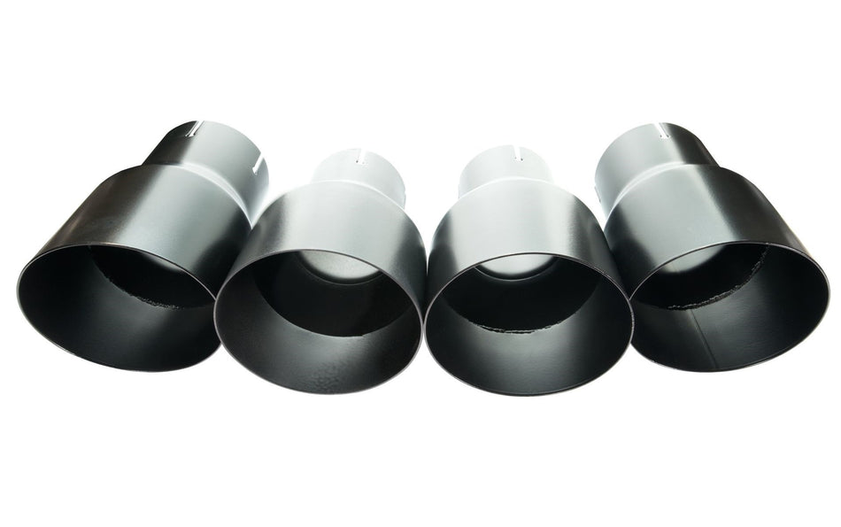 Hurricane 4er-Set Endrohre Ø 101 mm Schwarz – BMW M3 F80 und M4 F82/F83 | HE10279