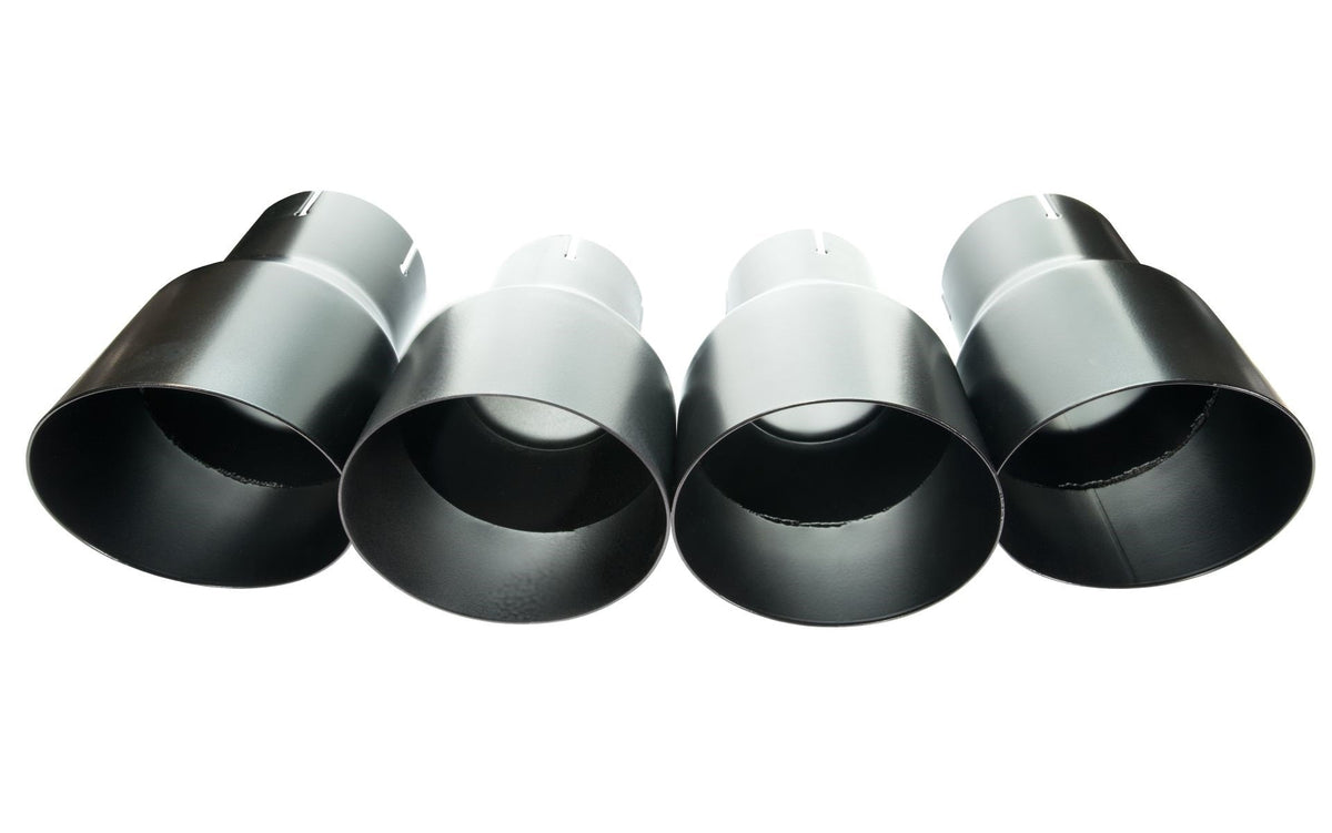 Hurricane 4er-Set Endrohre Ø 114 mm Schwarz – BMW M3 G80/G81 und M4 G82 | HE1011