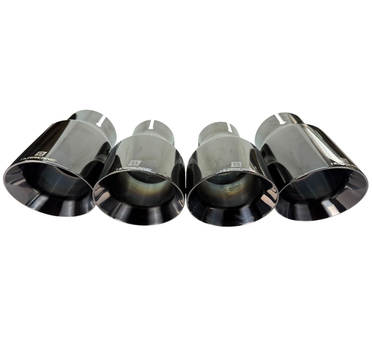Hurricane 4er-Set Endrohre Ø 101 mm Schwarz – BMW M3 F80 und M4 F82/F83 | HE10517