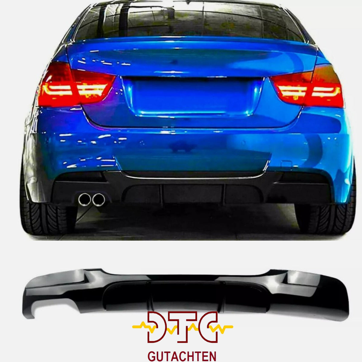 BMW E90 / E91 M-Paket Diffusor P-Type – Doppelendrohr links | DTC