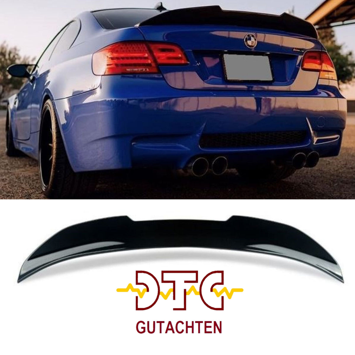 BMW E92 Coupé Heckspoiler PSM – Schwarz Glanz | DTC