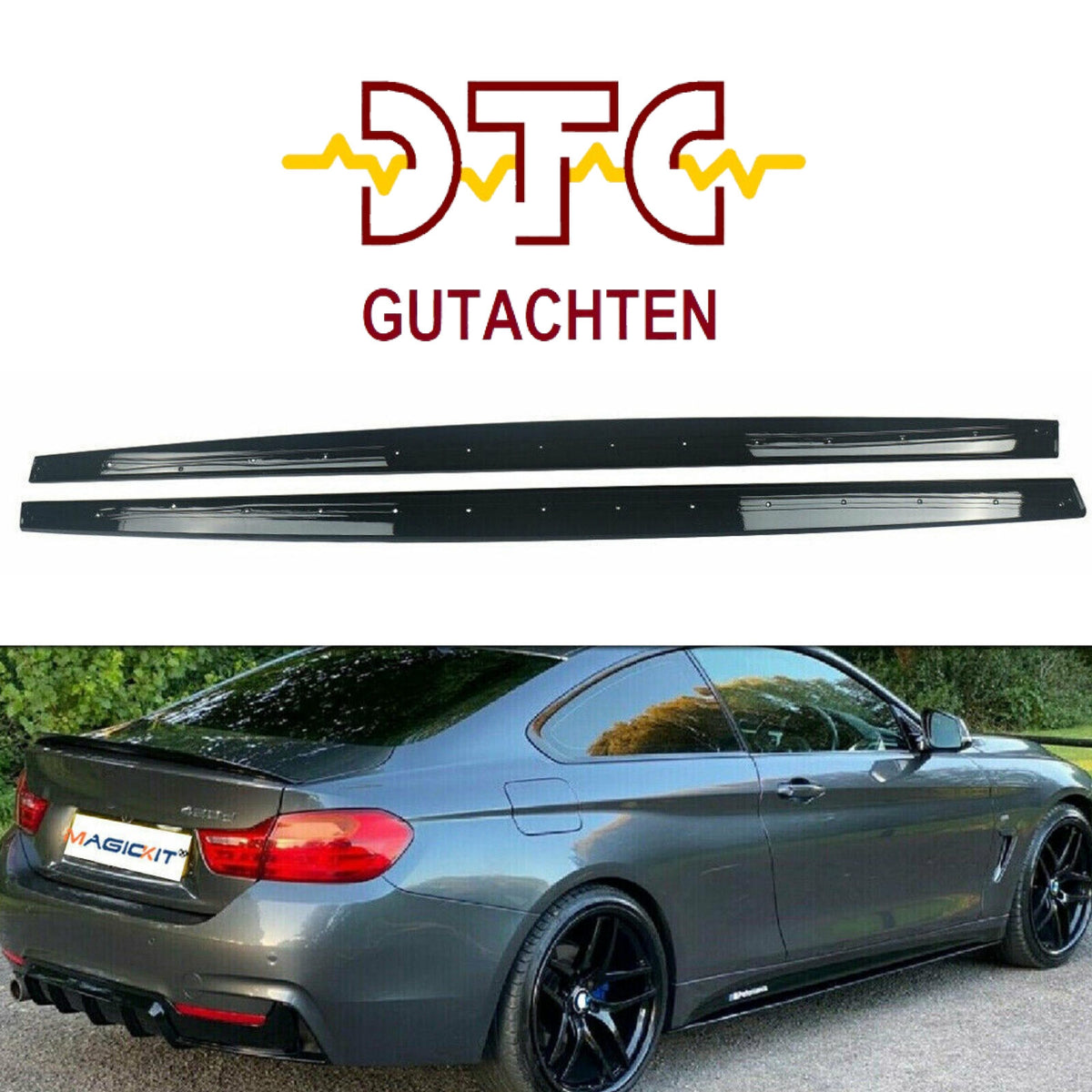 BMW F32 / F33 / F36 M-Paket Schwellerleisten – Schwarz Glanz | DTC